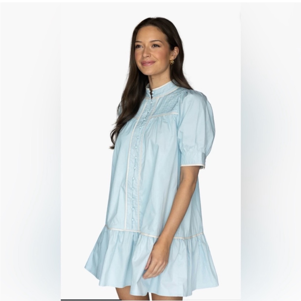TCEC - Light Blue Puff Sleeve Dress